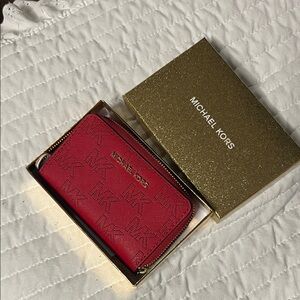 Red Michael Kors wallet